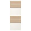 IKEA - MEHAMN, panels for sliding door frame, white stained oak effect/white, 75x201 cm