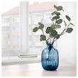 IKEA - TONSATTA, glass vase, blue, 21 cm