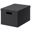 IKEA - TJENA, box with lid, black, 25x35x20 cm