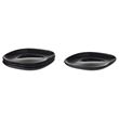 IKEA - BACKIG, side plate set, black, 18x18 cm