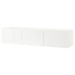 IKEA - BESTA, tv bench, high-gloss-white, 180x42x38 cm