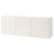 IKEA - BESTA, wall cabinet, high-gloss-white, 180x42x64 cm