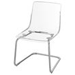 IKEA - TOBIAS, plastic chair, transparent/chrome-plated