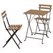 IKEA - TARNÖ, foldable table and foldable chair set, black-brown