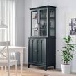 IKEA - LOMMARP, glass-door cabinet, dark blue/green, 86x199 cm