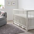 LENAST, cot skirt, white, 60x120 cm