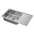 IKEA - VATTUDALEN/LILLVIKEN, 1 bowl insert sink with drainer, stainless steel, 86x47 cm