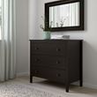 IKEA - KOPPANG, chest of 3 drawers, blackbrown, 90x83 cm