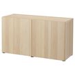 IKEA - BESTA, dolap kombinasyonu, ağartılmış meşe görünümlü, 120x42x65 cm