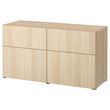IKEA - BESTA, dolap kombinasyonu, ağartılmış meşe görünümlü, 120x42x65 cm