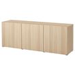 IKEA - BESTA, dolap kombinasyonu, ağartılmış meşe görünümlü, 180x42x65 cm