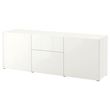 IKEA - BESTA, storage combination, high-gloss-white, 180x42x65 cm