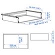 IKEA - HJALPA, drawer without front, white, 60x40 cm