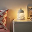 IKEA - SOLSKUR, çocuk masa lambası, beyaz-pirinç rengi