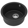IKEA - KILSVIKEN/LILLVIKEN, single-bowl insert sink, black, 47 cm