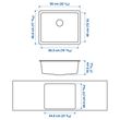 IKEA - KILSVIKEN, single-bowl insert sink, black, 56x46 cm