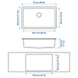IKEA - KILSVIKEN, single-bowl insert sink, black, 72x46 cm