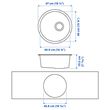 IKEA - KILSVIKEN, single-bowl insert sink, black, 47 cm
