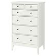 IKEA - IDANAS, chest of 6 drawers, white, 84x135 cm