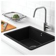 IKEA - KILSVIKEN/LILLVIKEN, single-bowl insert sink, black, 56x46 cm
