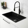 IKEA - KILSVIKEN/LILLVIKEN, single-bowl insert sink, black, 72x46 cm