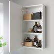 IKEA - ENHET, bathroom wall cabinet, white-white frame, 40x15x75 cm