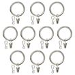 IKEA - SYRLIG, curtain ring with clip and hook, nickel-plated, 38 mm