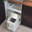 IKEA - HALLBAR, waste sorting solution, white/light grey, 22 l