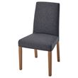 IKEA - BERGMUND, fabric chair, oak appearance-medium grey