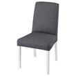 IKEA - BERGMUND, upholstered wooden chair, white-gunnared medium grey