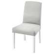 IKEA - BERGMUND, upholstered wooden chair, white/Orrsta light grey