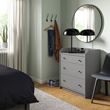 IKEA - HAUGA, chest of 3 drawers, grey, 70x84 cm