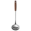 IKEA - SLITSTARK, soup ladle, stainless steel-walnut, 34 cm