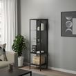 IKEA - RUDSTA, glass cabinet, anthracite, 42x37x155 cm