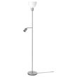 IKEA - HEKTOGRAM, floor lamp, silver-colour/white