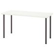 IKEA - LAGKAPTEN/ADILS, desk, white/dark grey, 140x60 cm