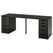 IKEA - ALEX, desk, black-brown/black, 200x60 cm