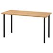 IKEA - ANFALLARE/ADILS, desk, bamboo/black, 140x65 cm