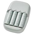 IKEA - STENKOL/LADDA, rechargeable batteries and battery charger, green/white