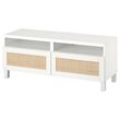 IKEA - BESTA, tv sehpası, beyaz-kahverengi, 120x42x48 cm