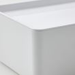 IKEA - KUGGIS, box with lid, white, 13x18x8 cm