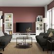 IKEA - BESTA, tv ünitesi, beyaz-şeffaf cam, 300x42x193 cm