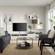 IKEA - BESTA, tv ünitesi, beyaz-şeffaf cam, 240x42x190 cm