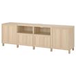 IKEA - BESTA, tv bench, white stained oak effect, 240x42x74 cm