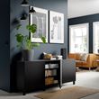 IKEA - BESTA, storage combination, blackbrown, 180x40x74 cm