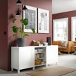 IKEA - BESTA, dolap kombinasyonu, beyaz-parlak cila, 180x40x74 cm