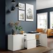 IKEA - BESTA, storage combination, high-gloss-white, 180x42x65 cm