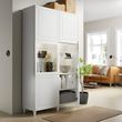 IKEA - BESTA, dolap kombinasyonu, beyaz-şeffaf cam, 120x42x202 cm