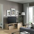 IKEA - BESTA, tv sehpası, ağartılmış meşe görünümlü, 180x42x39 cm