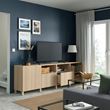 IKEA - BESTA, tv bench, white stained oak effect, 240x42x74 cm
